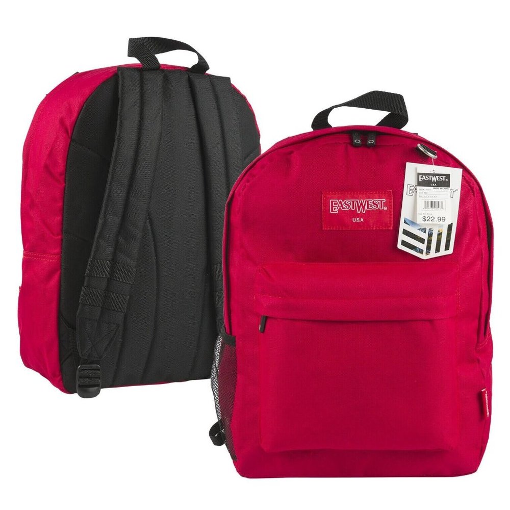 NWT East West Backpack Zipper Front Pocket Side Mesh Bottle Holder & Key Holder
